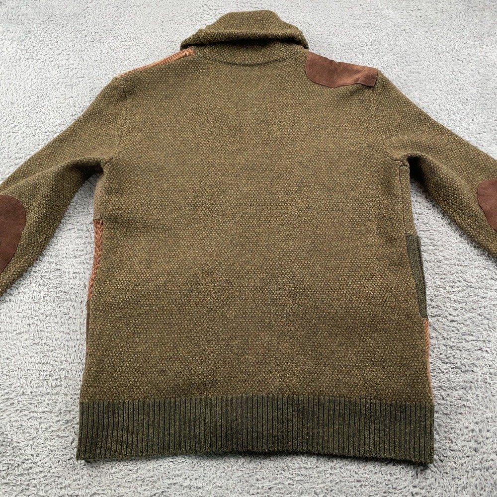 Polo Ralph Lauren Sweater Mens Small Patchwork Shawl Collar Cardigan Equestrian - Picture 5 of 13